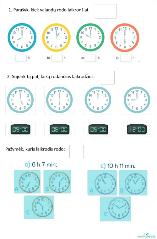 3 klasė: interactive worksheets and online exercises | TopWorksheets