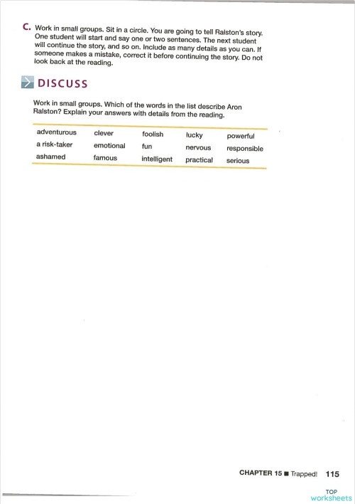 Real Reading Chapter 13-24 Part 2. Interactive worksheet | TopWorksheets