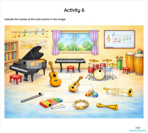 Musical instruments: interactive worksheets and online exercises ...