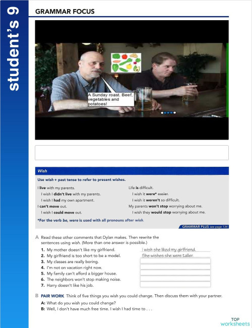 IC203 Student's 09 + Grammar plus 02. Interactive worksheet | TopWorksheets