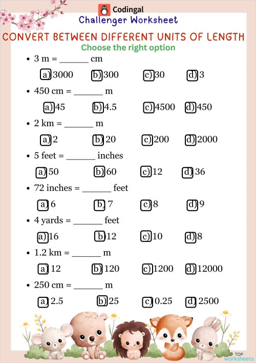 M_G05M14L38_WC03_Converting Units of Length. Interactive worksheet ...