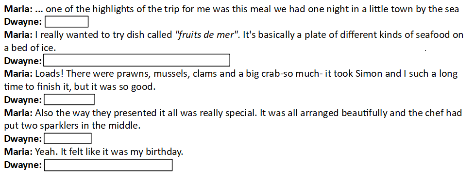 Complete the conversations Paymentez 31.01.2023. Interactive worksheet ...