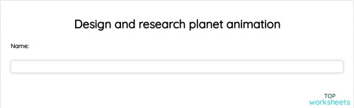 Design and research planet animation. Interactive worksheet | TopWorksheets