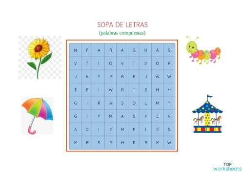 PALABRAS COMPUESTAS. Ficha interactiva | TopWorksheets