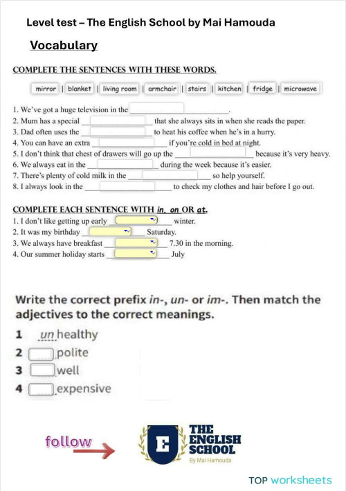 Test Interactive Worksheet Topworksheets