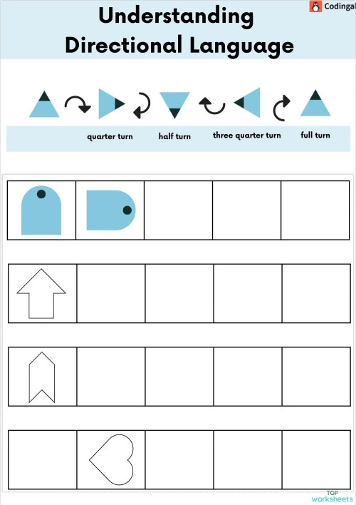Directions: interactive worksheets and online exercises | TopWorksheets
