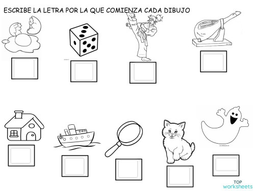 Jugamos con las letras. Ficha interactiva | TopWorksheets