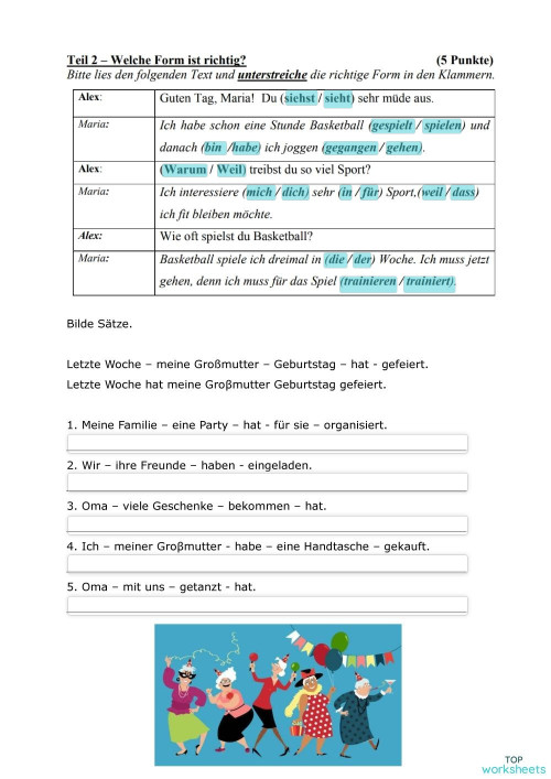 Deutsch: interactive worksheets and online exercises | TopWorksheets