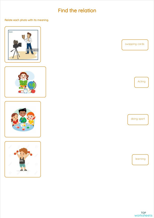 Find the relation. Interactive worksheet | TopWorksheets