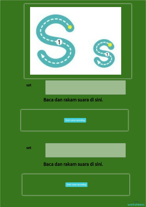 L1-konsonan sat. Interactive worksheet | TopWorksheets