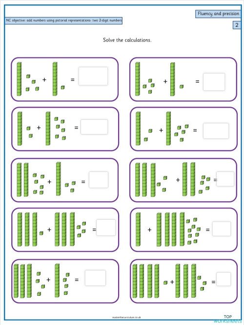 Addition using place value grid. Interactive worksheet | TopWorksheets