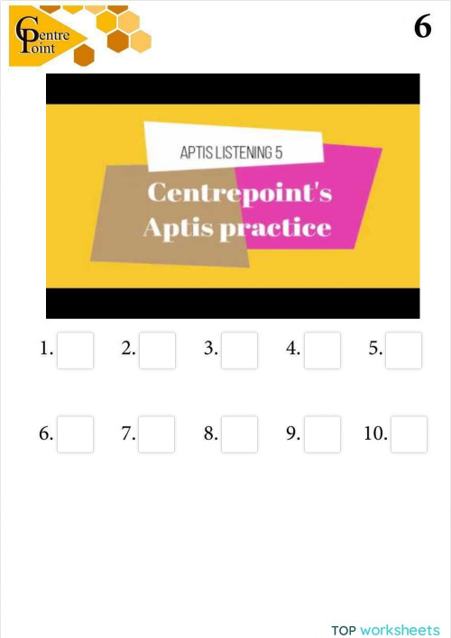 Aptis Listening B2 6 Interactive Worksheet Topworksheets