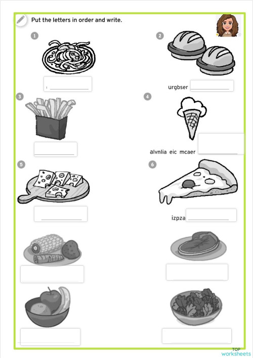 FOOD VOCABULARY HOP 1 U3. Interactive worksheet TopWorksheets
