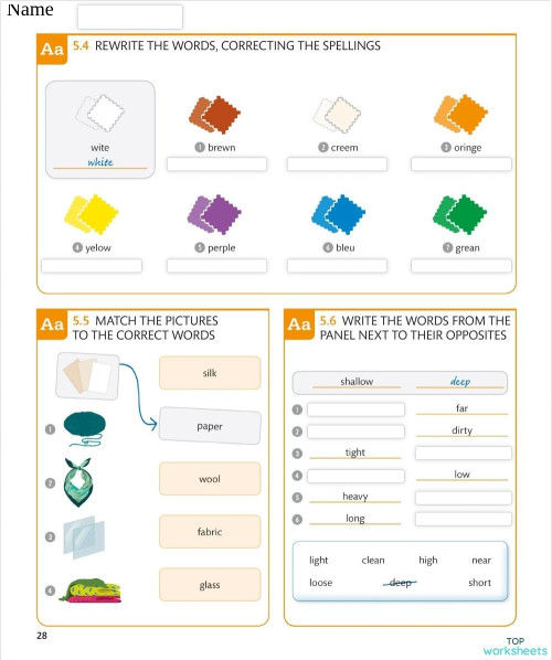 Describing things: facts. Interactive worksheet | TopWorksheets