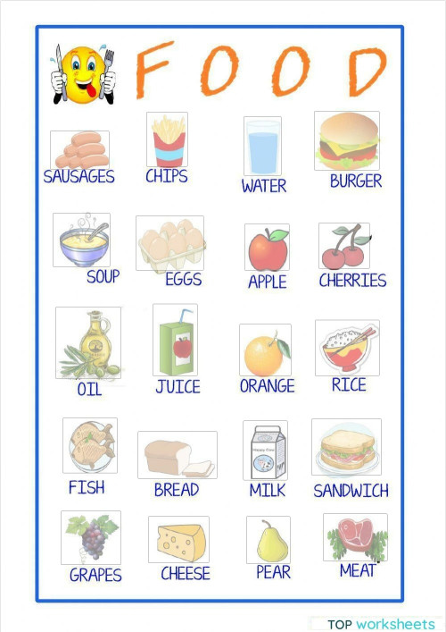 6º Food Test-2. Interactive worksheet | TopWorksheets