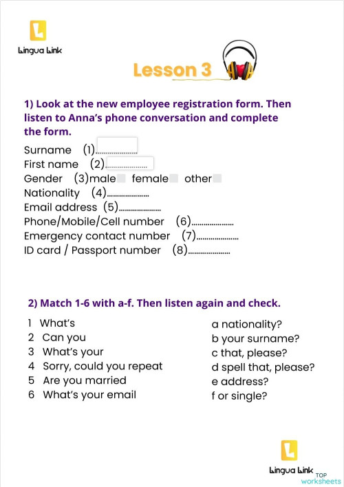 Listening 3rd grade. Interactive worksheet | TopWorksheets