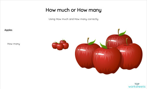 How much or How many ใบงานเชิงโต้ตอบ | TopWorksheets