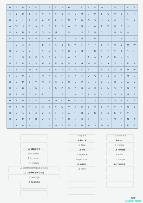 Latin fiches interactives et exercices en ligne topworksheets
