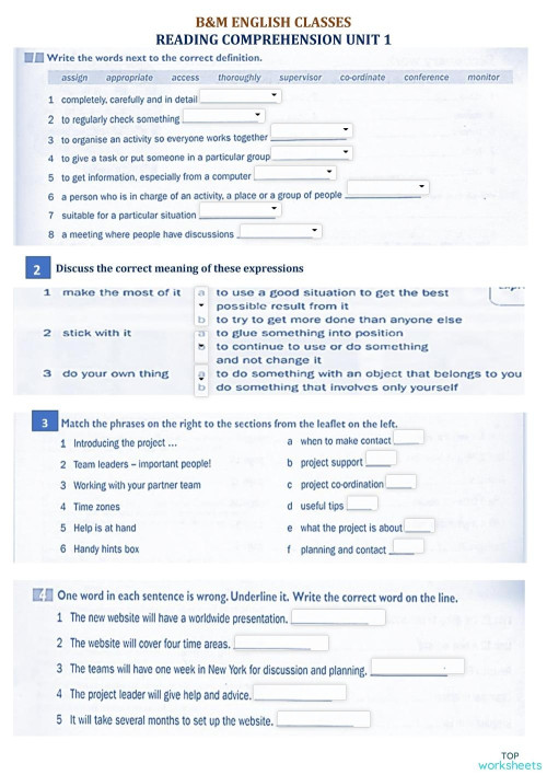Reading Comprehension Unit 1 Interactive Worksheet Topworksheets Reading Comprehension Unit 1 Interactive Worksheet Topworksheets