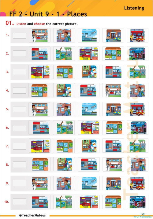Listening: interactive worksheets and online exercises | TopWorksheets