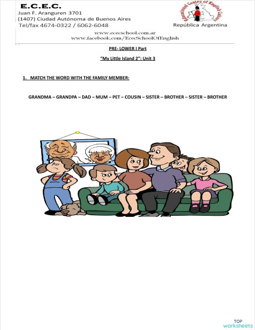 HW 17/6: Family. Interactive worksheet | TopWorksheets