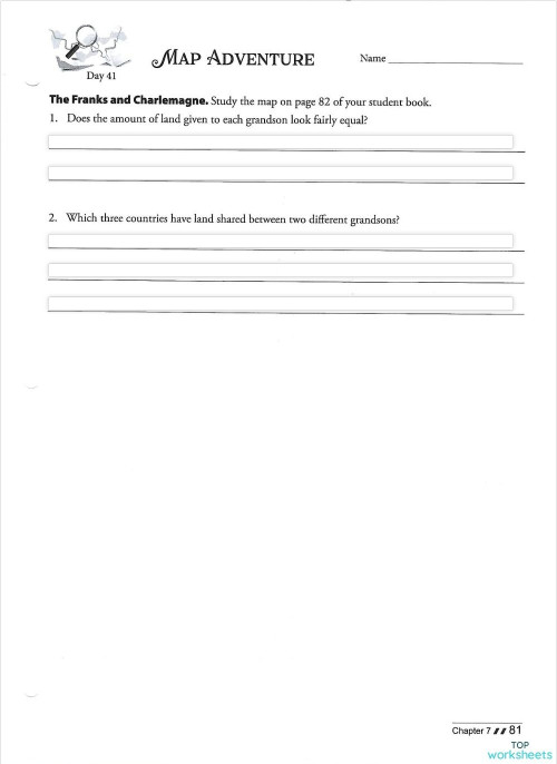 Chapter 7 map adventure pg 81 82 interactive worksheet topworksheets