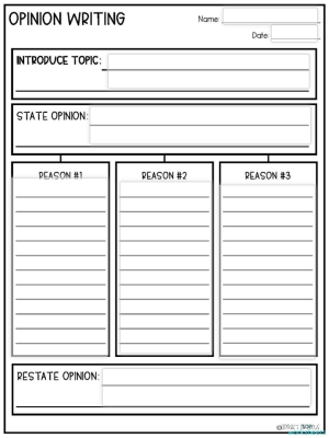 opinion graphic organizer. Interactive worksheet | TopWorksheets
