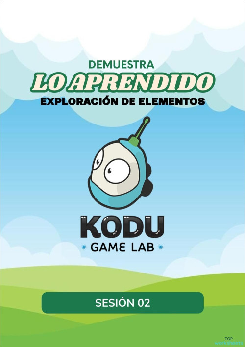 02 - Kodu Game Lab - FICHA ELEMENTOS. Ficha interactiva | TopWorksheets