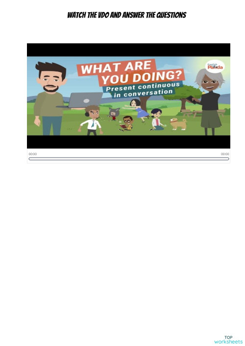 Present Continuous. Interactive worksheet | TopWorksheets