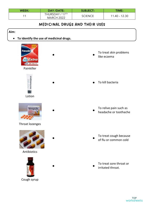 medicinal-drugs-and-their-uses-interactive-worksheet-topworksheets