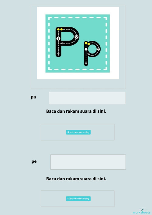 konsonan pa. Interactive worksheet | TopWorksheets