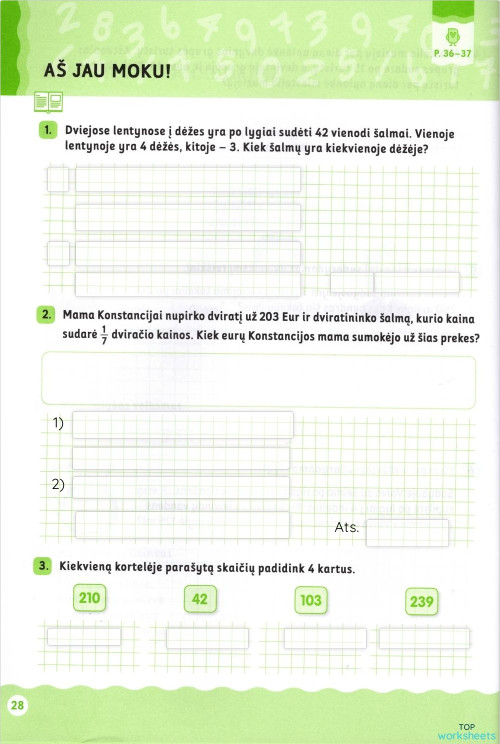 3 klasė: interactive worksheets and online exercises | TopWorksheets