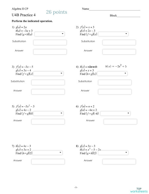 U4B Practice 4. Interactive worksheet | TopWorksheets