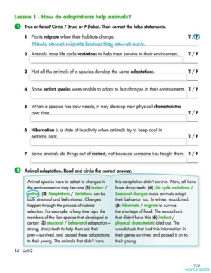 natural science interactive worksheets and online exercises