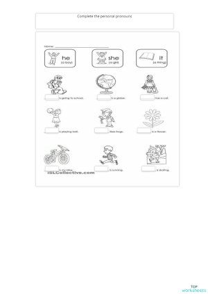 Pronoun: interactive worksheets and online exercises | TopWorksheets