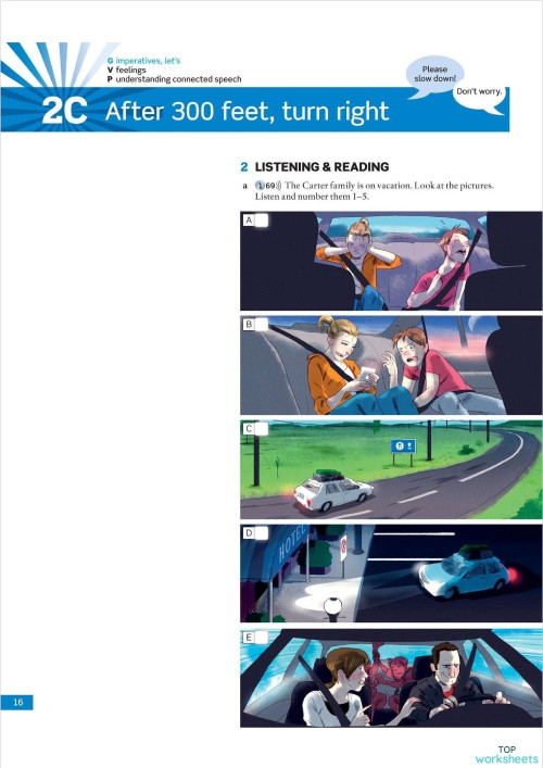 2C Listening & reading. Interactive worksheet | TopWorksheets