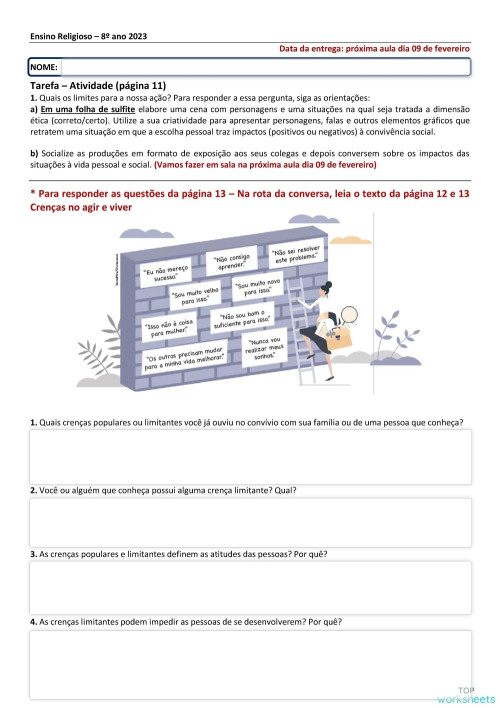 8º ano Tarefa 2 págs 11, 12 e 13. Ficha interativa | TopWorksheets
