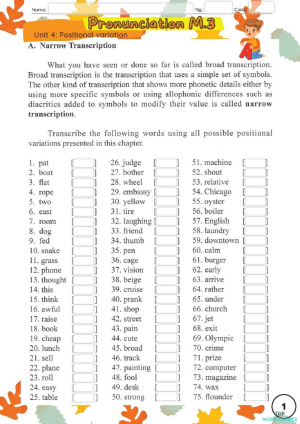 M.3: Unit 4 Positional Variation. Interactive worksheet | TopWorksheets
