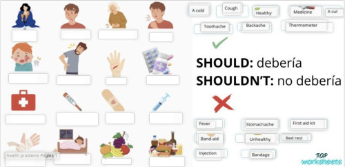 healthy problems. Interactive worksheet | TopWorksheets