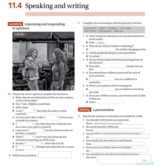 Unit 11_4_WB. Interactive worksheet | TopWorksheets