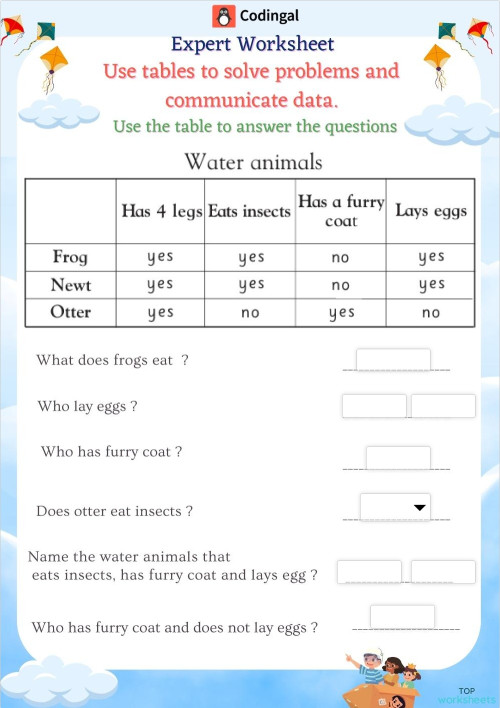 M_G01M21L72_WE03_Organizing Data into Tables. Interactive worksheet ...