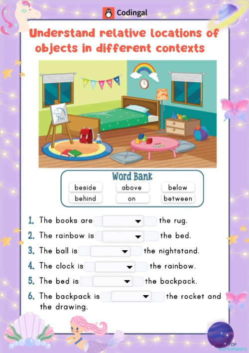 Understanding Position: interactive worksheets and online exercises ...