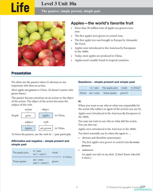 Neo Cursos Life 3 Unit 10a. Interactive worksheet | TopWorksheets