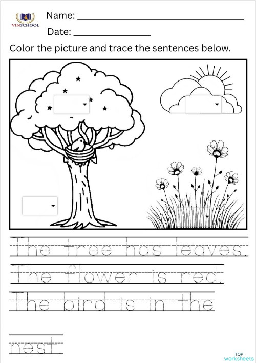 color and trace. Interactive worksheet | TopWorksheets