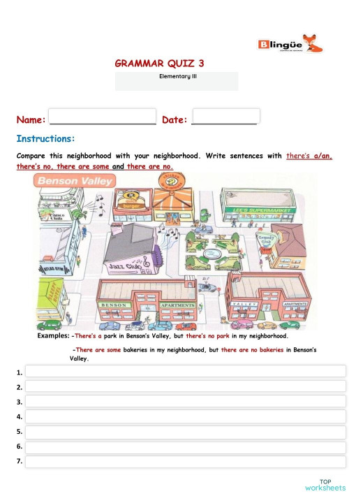 Free Printable Grammar Composition Quizzes Test Iii