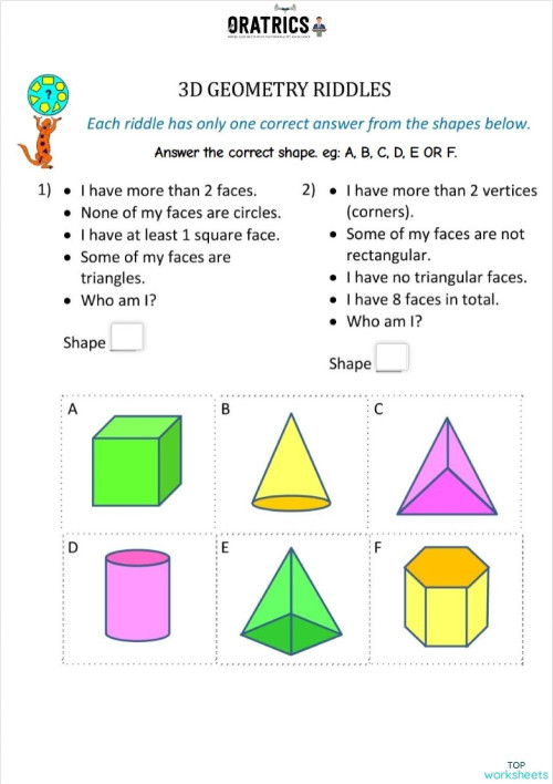 Area Area III. Interactive worksheet | TopWorksheets