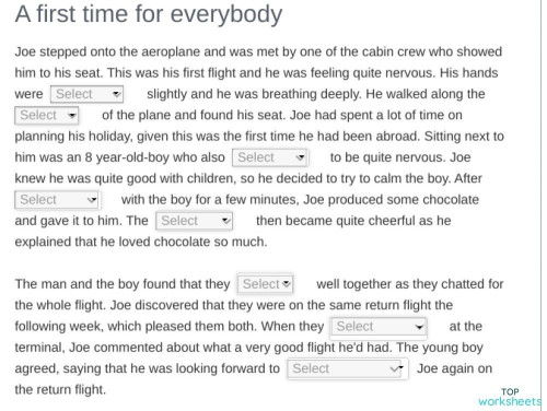 Reading Part 1 Practice 2 Interactive Worksheet Topworksheets