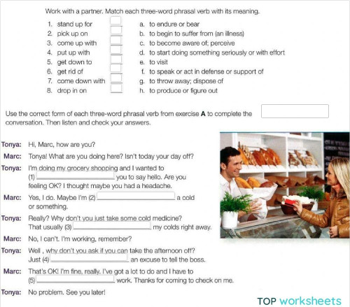 ALS 03 3 word phrasal verbs page 159. Interactive worksheet | TopWorksheets