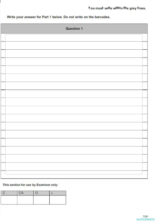 Mock Exam 2 - Writing. Interactive worksheet | TopWorksheets