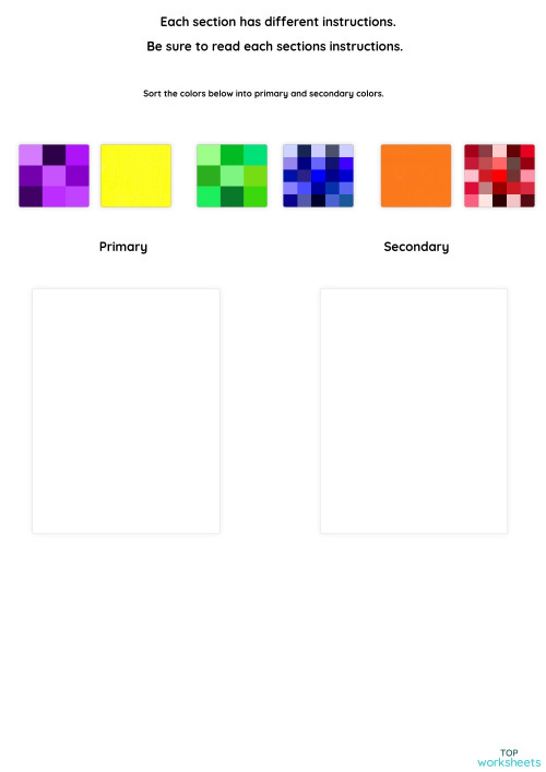 Colours: interactive worksheets and online exercises | TopWorksheets